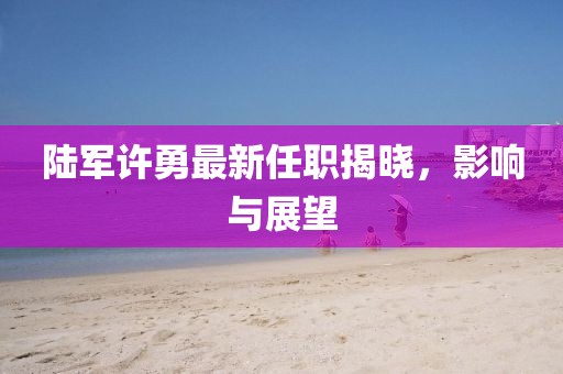 陸軍許勇最新任職揭曉，影響與展望