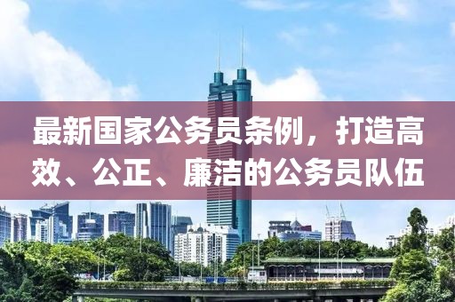 最新國家公務(wù)員條例，打造高效、公正、廉潔的公務(wù)員隊(duì)伍
