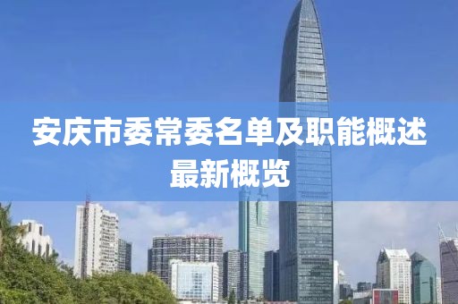 安慶市委常委名單及職能概述最新概覽