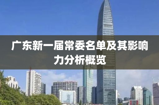 廣東新一屆常委名單及其影響力分析概覽