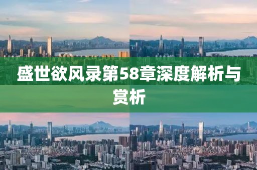 盛世欲風(fēng)錄第58章深度解析與賞析