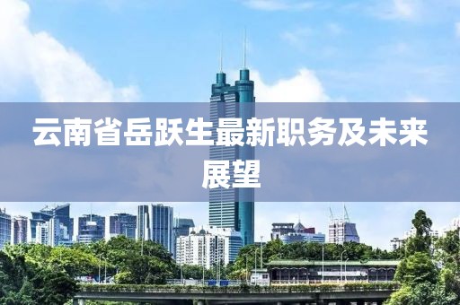 云南省岳躍生最新職務(wù)及未來展望