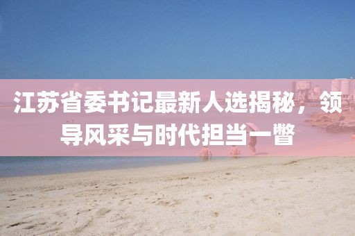 江蘇省委書記最新人選揭秘，領(lǐng)導風采與時代擔當一瞥