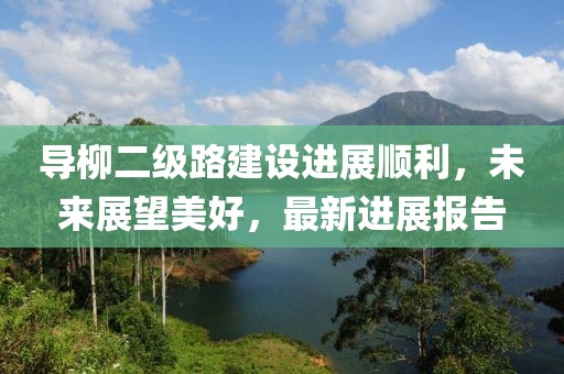導(dǎo)柳二級(jí)路建設(shè)進(jìn)展順利，未來展望美好，最新進(jìn)展報(bào)告