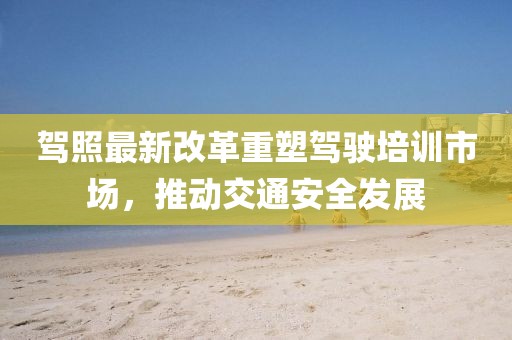 駕照最新改革重塑駕駛培訓(xùn)市場，推動交通安全發(fā)展