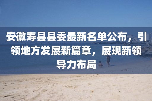 安徽壽縣縣委最新名單公布，引領(lǐng)地方發(fā)展新篇章，展現(xiàn)新領(lǐng)導(dǎo)力布局