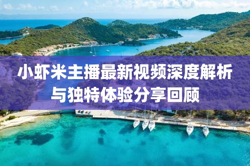 小蝦米主播最新視頻深度解析與獨特體驗分享回顧