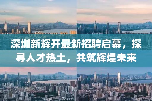 深圳新輝開最新招聘啟幕，探尋人才熱土，共筑輝煌未來