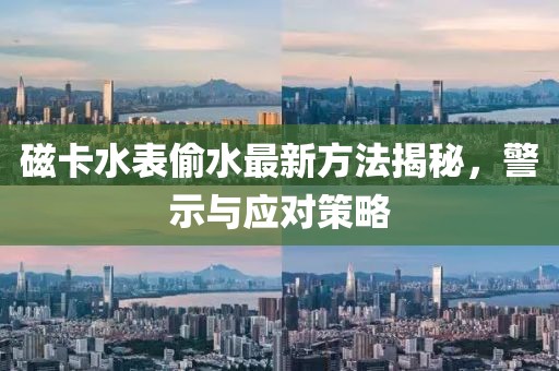 磁卡水表偷水最新方法揭秘，警示與應(yīng)對(duì)策略