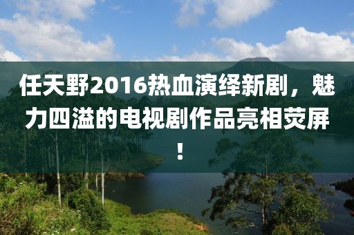 任天野2016熱血演繹新劇，魅力四溢的電視劇作品亮相熒屏！