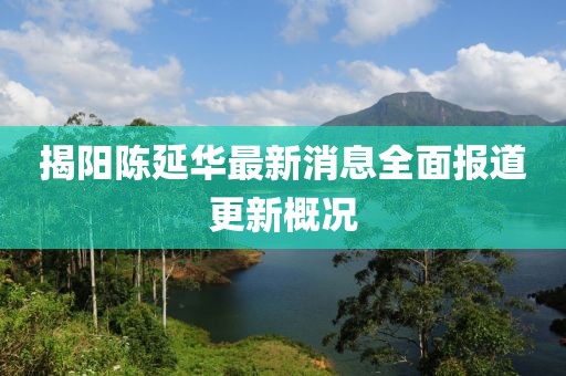 揭陽陳延華最新消息全面報(bào)道更新概況
