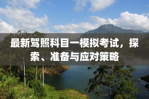 最新駕照科目一模擬考試，探索、準(zhǔn)備與應(yīng)對策略